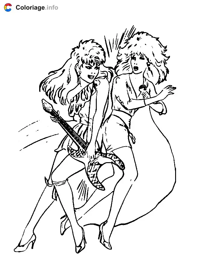 Coloriage Jem 006 - Jem et les Hologrammes à imprimer