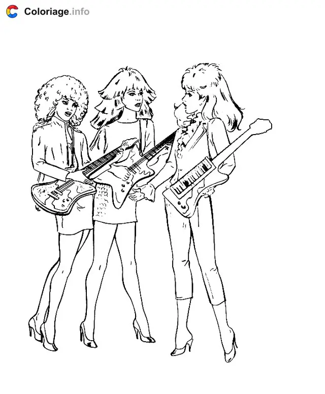 Desenho de Jem e os Hologramas em Concerto para colorir