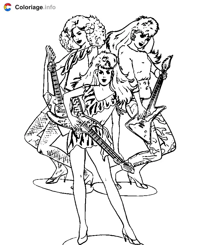 Coloriage Jem 008 - Jem et les Hologrammes à imprimer
