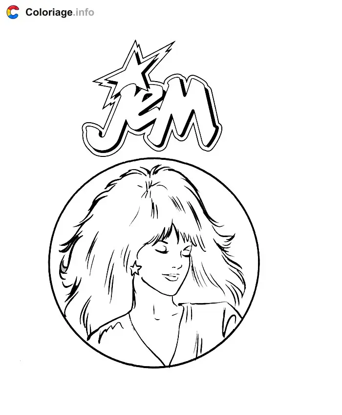 Coloriage Jem 009 - Jem et les Hologrammes à imprimer