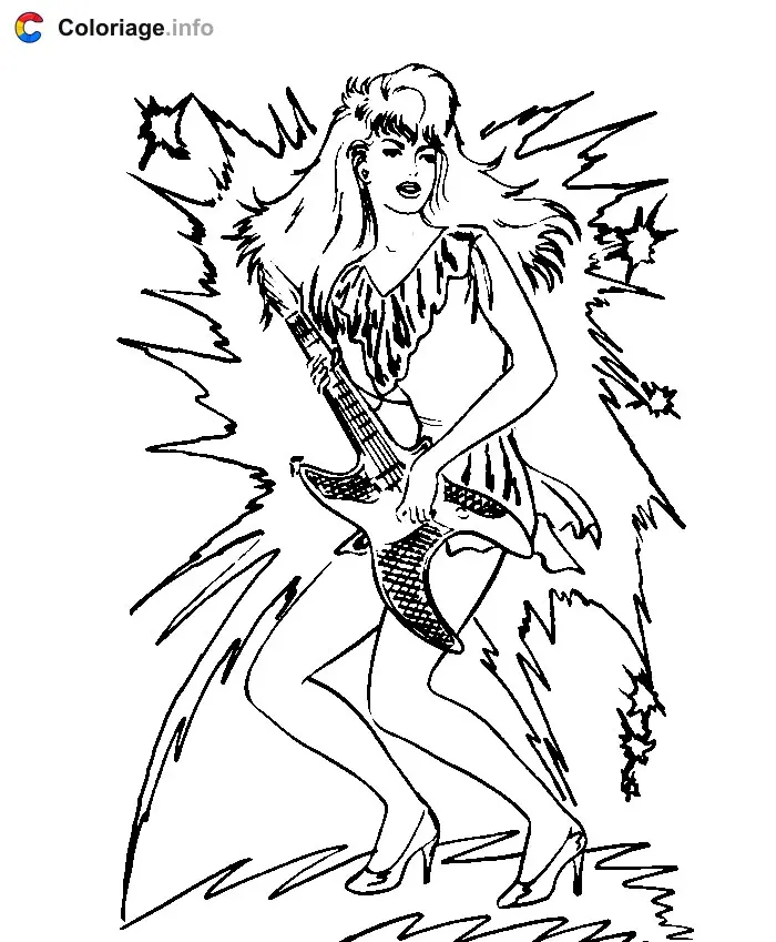 Coloriage Jem 010 - Jem et les Hologrammes à imprimer
