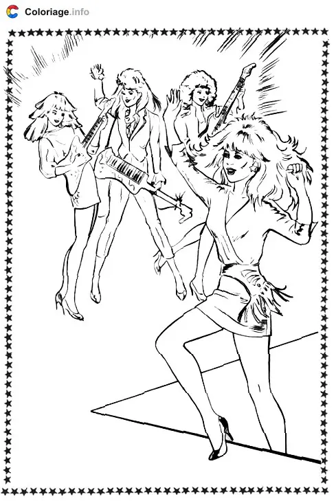 Coloriage Jem 013 - Jem et les Hologrammes à imprimer
