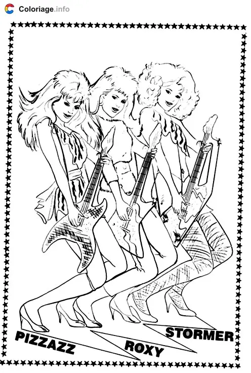 Coloriage Jem 015 - Jem et les Hologrammes à imprimer
