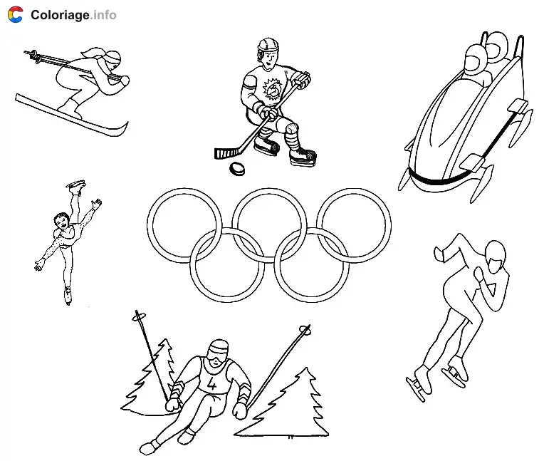 Coloriage Jeux olympiques d'hiver - Jeux Olympiques à imprimer