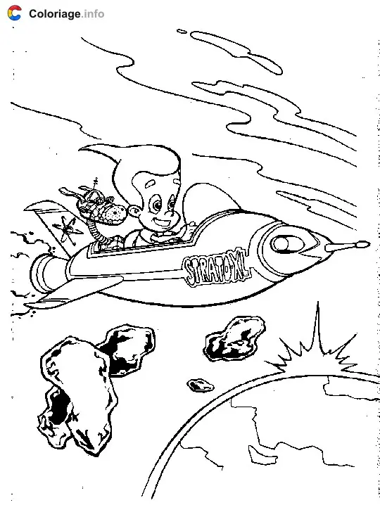 Coloriage Jimmy Neutron 001 - Jimmy Neutron à imprimer