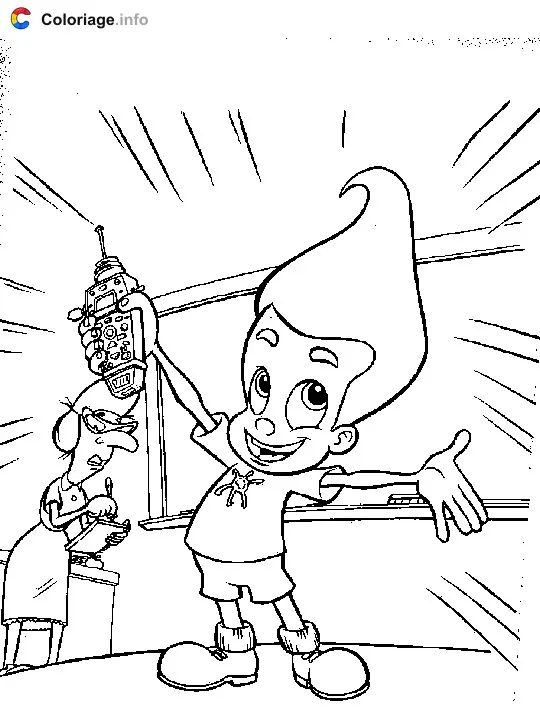 Coloriage Jimmy Neutron 003 - Jimmy Neutron à imprimer