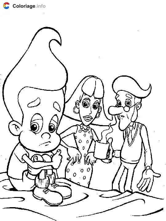 Coloriage Jimmy Neutron 004 - Jimmy Neutron à imprimer