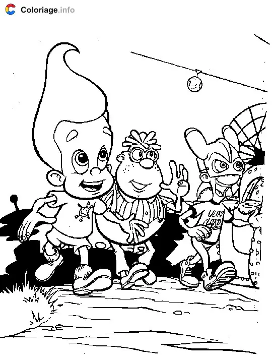 Coloriage Jimmy Neutron 005 - Jimmy Neutron à imprimer