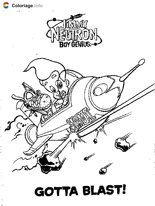 Coloriage Jimmy Neutron 006 - Jimmy Neutron à imprimer