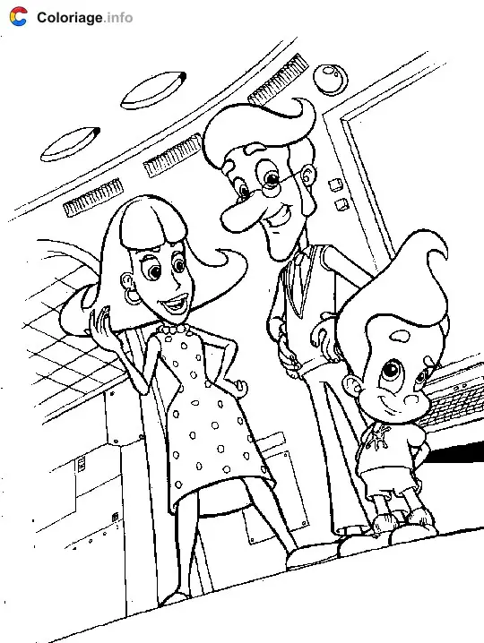 Coloriage Jimmy Neutron 007 - Jimmy Neutron à imprimer