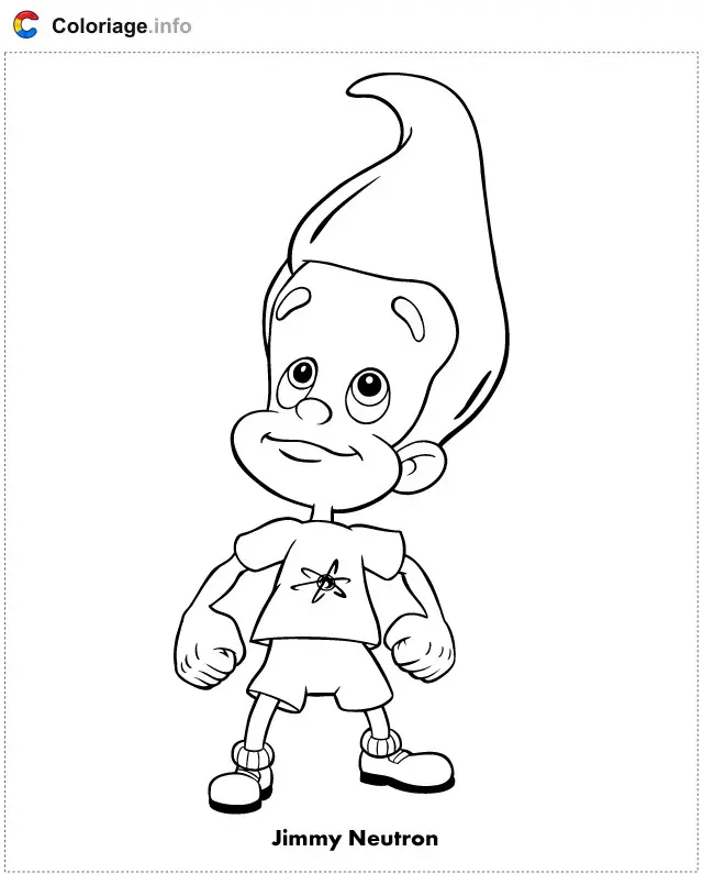 Coloriage Jimmy Neutron 009 - Jimmy Neutron à imprimer