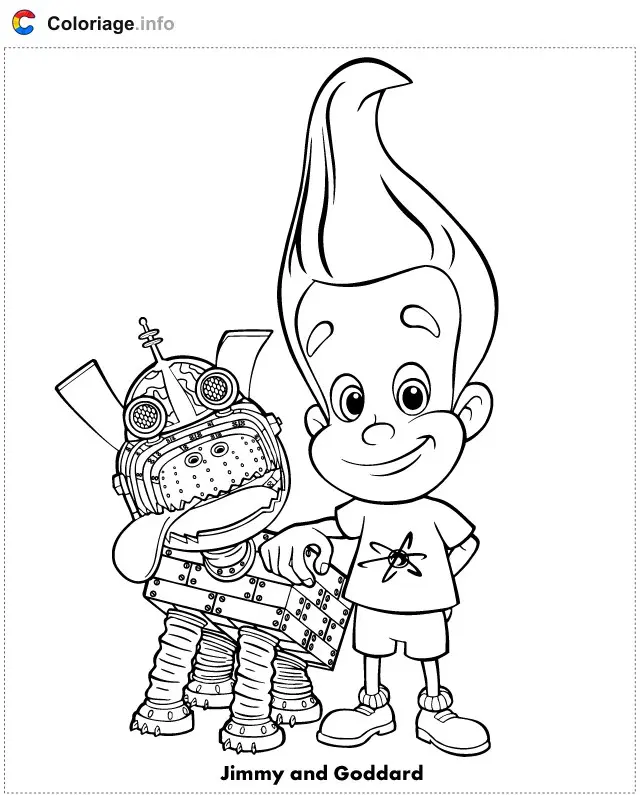 Coloriage Jimmy Neutron 010 - Jimmy Neutron à imprimer