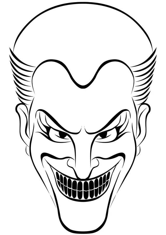 Coloriage Joker Halloween - Halloween à imprimer
