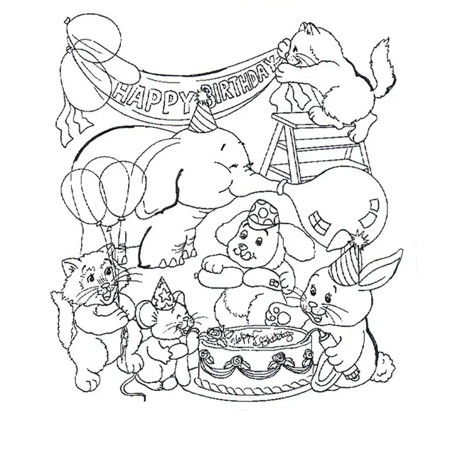 Coloriage Joyeux Anniversaire - Anniversaire à imprimer