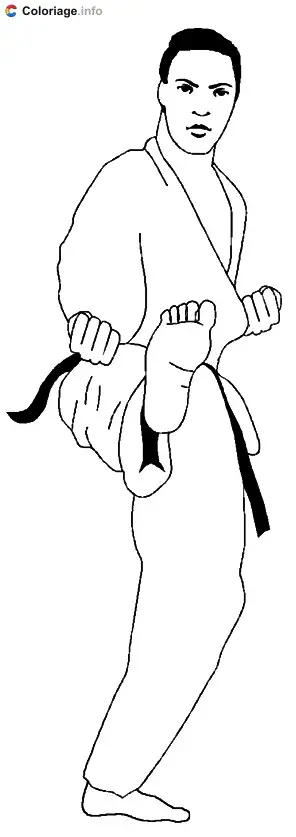 Coloriage Judoka - Judo à imprimer