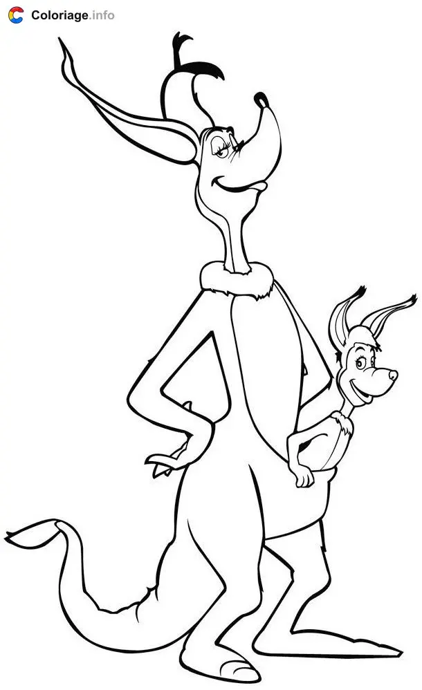 Coloriage Kangourou - Horton à imprimer