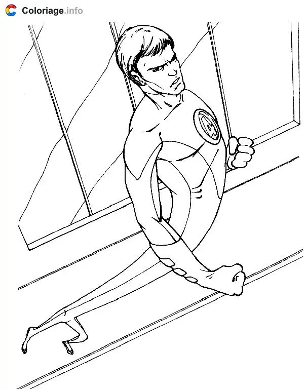 Coloriage L'Homme Élastique - Les 4 Fantastiques à imprimer