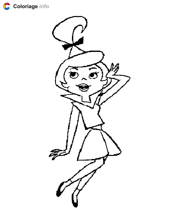 Coloriage La fille des Jetsons, Judy - Les Jetson à imprimer