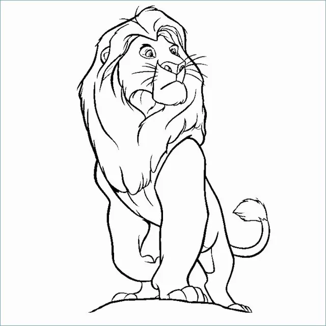 Coloriage La Garde Du Roi Lion King - Roi lion à imprimer
