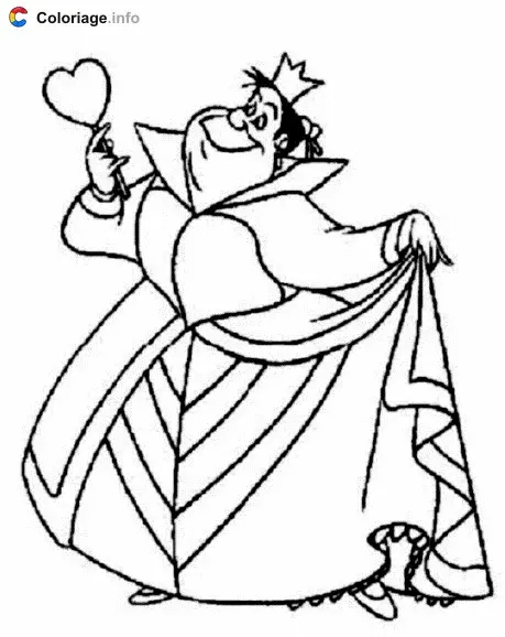 The Queen of Hearts coloring page to print