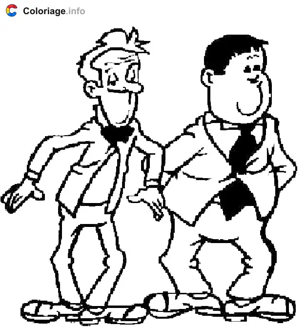 Coloriage Laurel et Hardy - Laurel et Hardy à imprimer