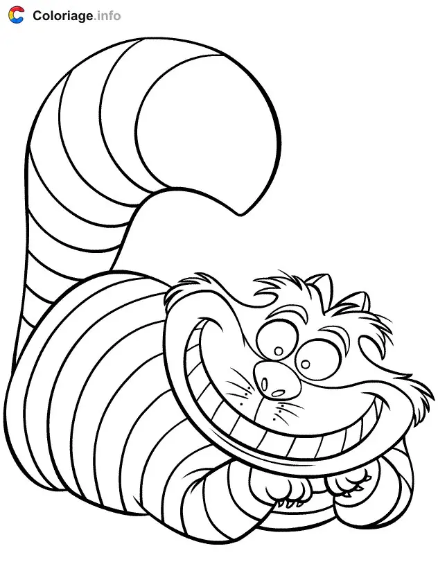 The Cheshire Cat coloring page to print