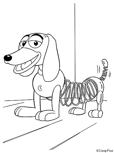 Coloriage Le Chien Zigzag - Toy story à imprimer