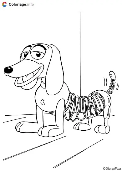 Slinky Dog coloring page to print