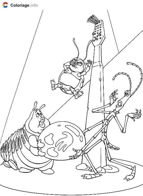 Coloriage Le cirque avec Heimlich Fil et une punaise - 1001 pattes à imprimer