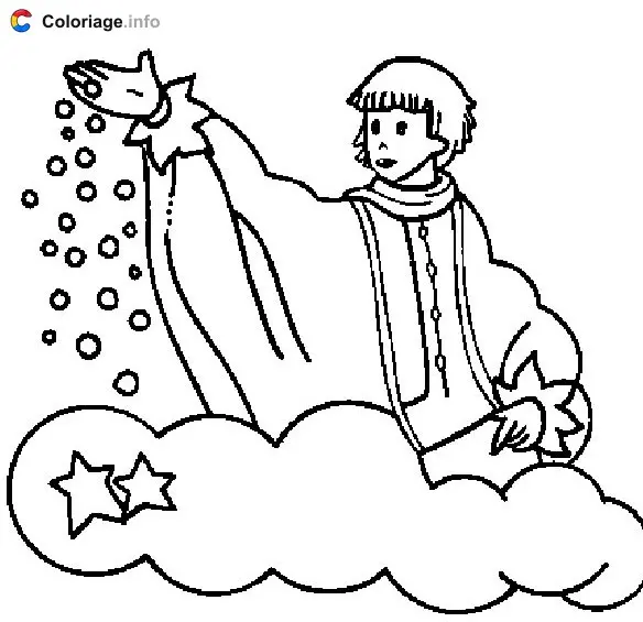 Coloriage Le marchand de sable - Bonne nuit les petits à imprimer