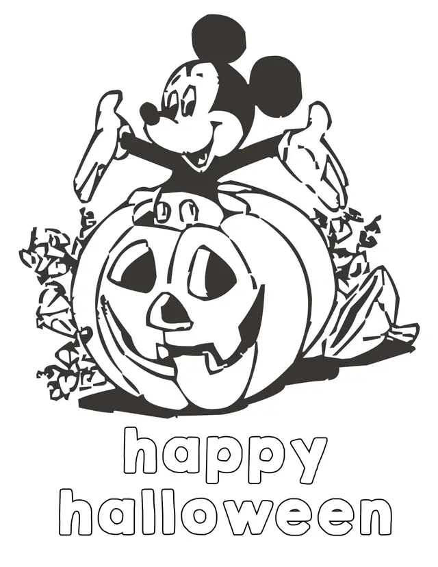 Coloriage Le Monde Disney Halloween - Halloween à imprimer
