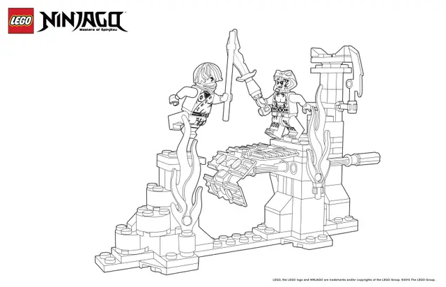 Coloriage Le Monde Ninjago Contre Doublon - Ninjago à imprimer
