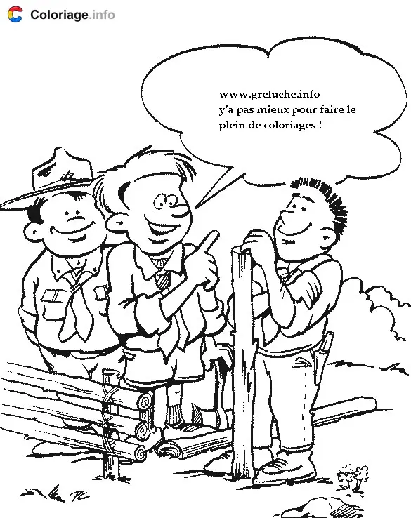 Coloriage Le plein de coloriages - Scout à imprimer