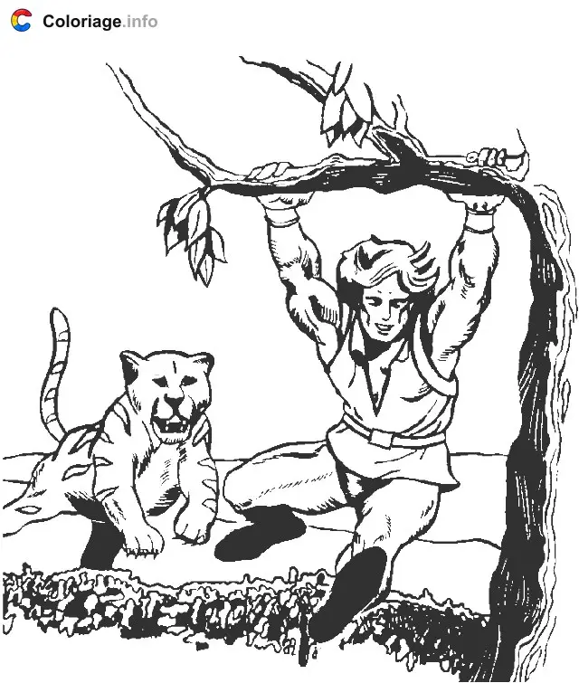 Coloriage Le prince Adam et Gringer - Musclor à imprimer