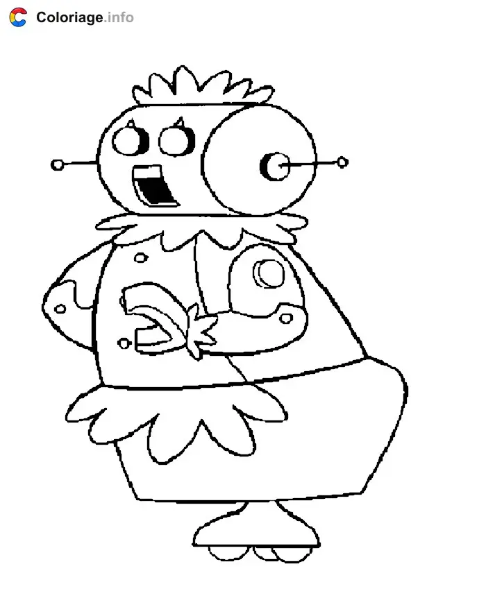 Coloriage Le robot Rosie - Les Jetson à imprimer