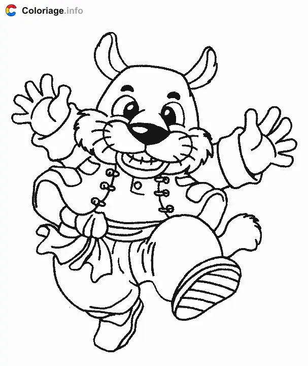 Coloriage Le tigre - Signes astrologiques chinois à imprimer