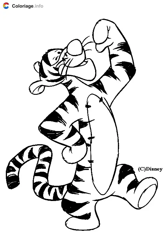 Tigger the Tiger coloring page to print