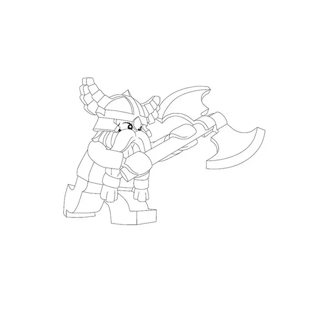 Coloriage Lego Chevalier - Chevalier à imprimer
