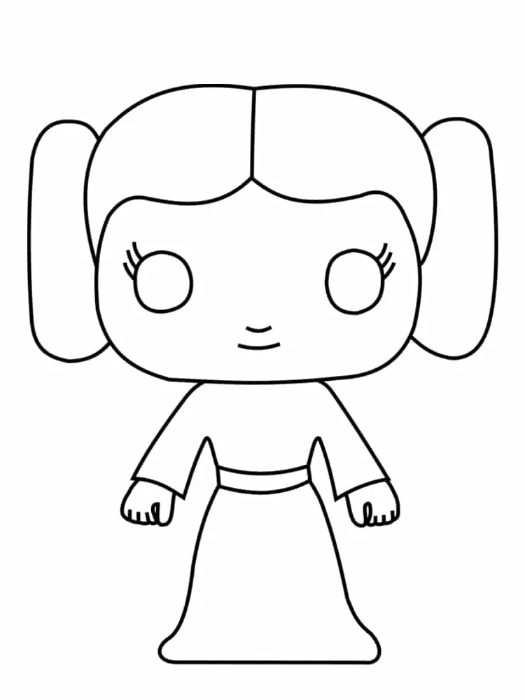 Coloriage Leia Organa - Star wars à imprimer