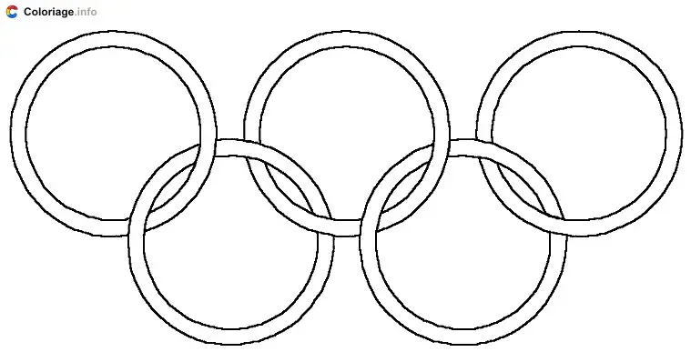 Coloriage Les anneaux olympiques - Jeux Olympiques à imprimer
