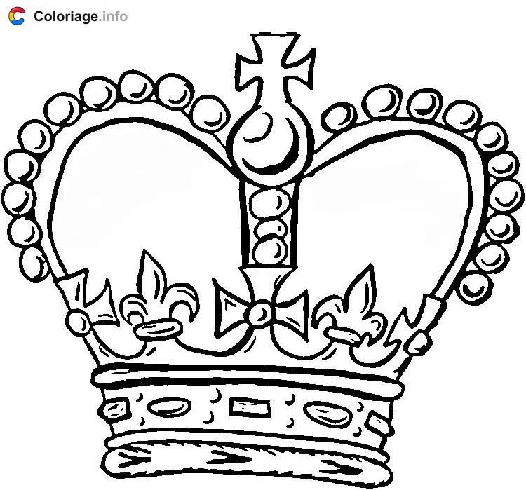 Coloriage Les joyaux de la couronne - Royauté à imprimer