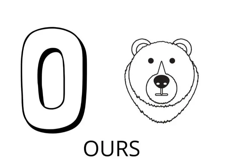 Coloriage Lettre O Comme Ours - Alphabet des animaux à imprimer