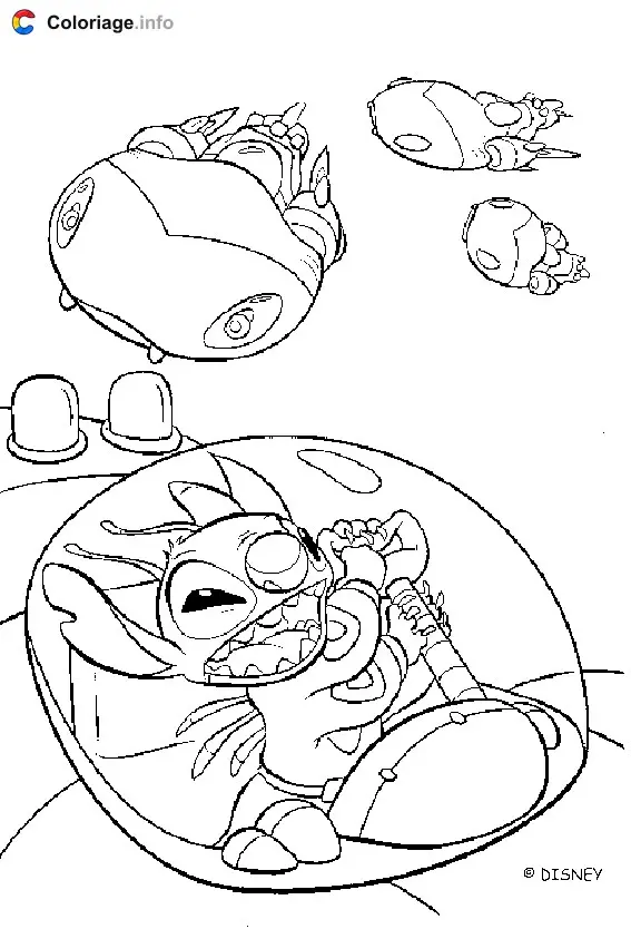 Coloriage Lilo et Stitch 002 - Lilo et Stitch à imprimer