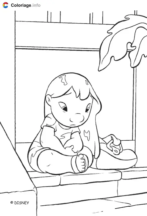 Coloriage Lilo et Stitch 004 - Lilo et Stitch à imprimer