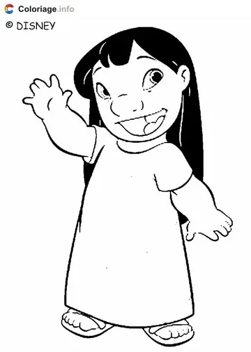 Coloriage Lilo et Stitch 006 - Lilo et Stitch à imprimer