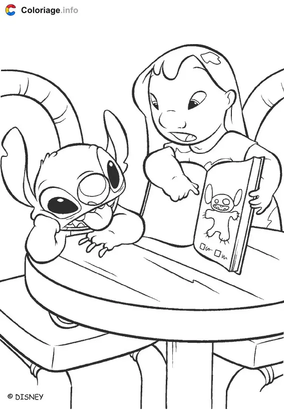 Coloriage Lilo et Stitch 007 - Lilo et Stitch à imprimer