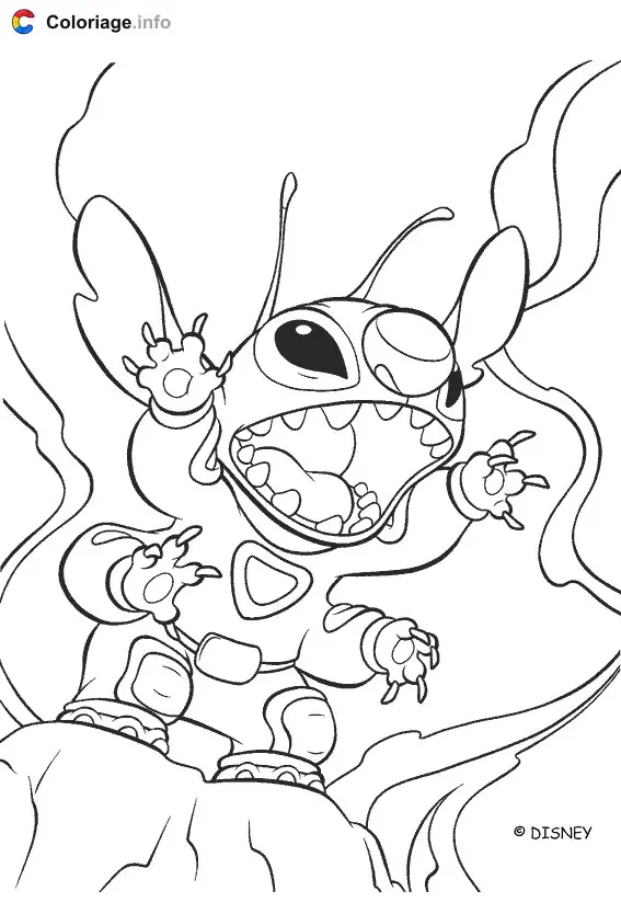 Coloriage Lilo et Stitch 008 - Lilo et Stitch à imprimer