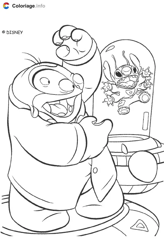 Coloriage Lilo et Stitch 010 - Lilo et Stitch à imprimer
