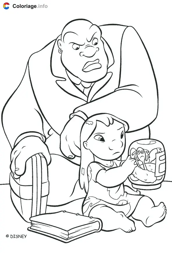Coloriage Lilo et Stitch 012 - Lilo et Stitch à imprimer