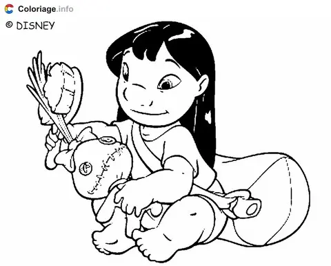 Coloriage Lilo et Stitch 013 - Lilo et Stitch à imprimer